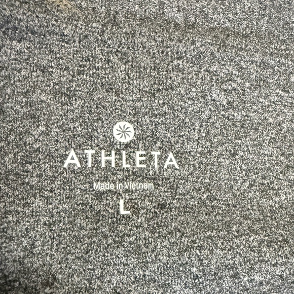 ATHLETA Gray Leggings with Tan Tonal Stitching - Picture 3 of 4
